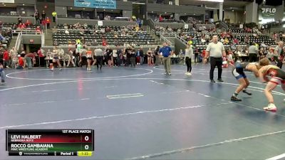 95 lbs 1st Place Match - Levi Halbert, Nebraska Boyz vs Rocco Gambaiana, MWC Wrestling Academy