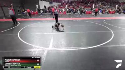 45 lbs Cons. Round 3 - Aaron Warner, Amery vs Corbin Benter, Valders Wrestling Club