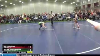 95 lbs Round 3 (6 Team) - Jaymin VanDerWerff, South Dakota Lightning vs Kyler Simons, Iowa Red