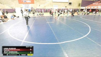 130 lbs Cons. Round 3 - Jania Dunigan, Arlington Martin High School Wrestling vs Riley Hanrahan, Team Nazar Training Center