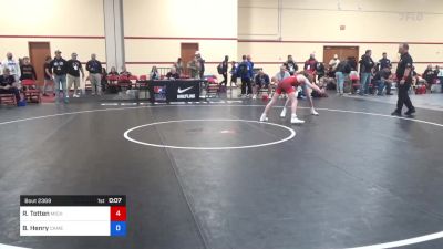 52 kg Cons 32 #2 - Ryan Totten, Michigan Revolution Wrestling Club vs Breckin Henry, Camel Kids Wrestling