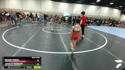 61-63 lbs Round 1 - Jocelyn Reinecke, Best Trained Wrestling vs Mason Horne, Texas Eagle Wrestling Academy