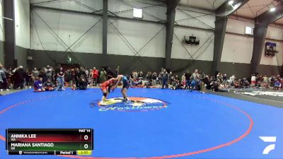 138 lbs Quarterfinal - Annika Lee, WA vs Mariana Santiago, OR