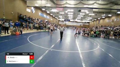 130 lbs Quarterfinal - Ryder Wade, Fremont Wrestling Club vs Zack McCann, Timpanogos Wrestling