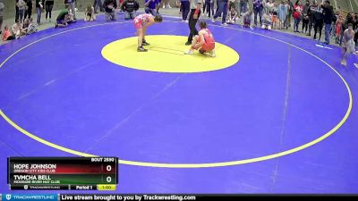 80 lbs Quarterfinal - Hope Johnson, Oregon City Kids Club vs Tvmcha Bell, McKenzie River Mat Club