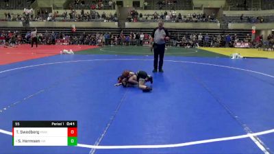 55 lbs Cons. Round 3 - Sawyer Hermsen, Humboldt Wildcats vs Theodore Swedberg, Moen Wrestling Academy