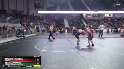 110 lbs Cons. Round 2 - Beau Lawrance, Trailblazer Wrestling Club vs Edward Massieon, Wamego