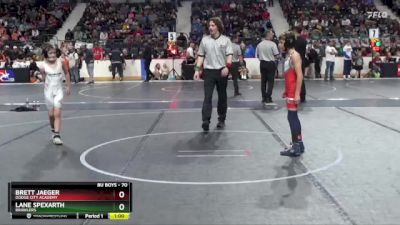 70 lbs Champ. Round 1 - Lane Spexarth, Brawlers vs Brett Jaeger, Dodge City Academy