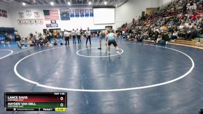 215 lbs Cons. Semi - Hayden Van Dell, Cheyenne East vs Lance Davis, Cheyenne East