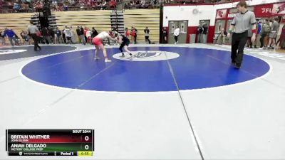 100 lbs Quarterfinal - Aniah Delgado, Victory College Prep vs Britain Whitmer, John Glenn