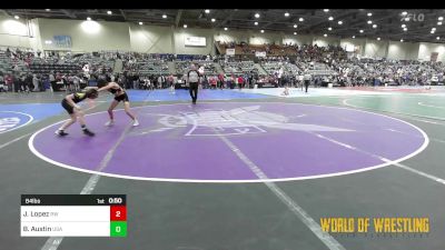 84 lbs Consi Of 8 #1 - Jonathan Lopez, RedWave Wrestling vs Baylon Austin, USA Gold