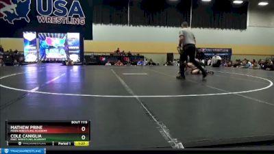 106 lbs Quarterfinal - Mathew Prine, Moen Wrestling Academy vs Cole Caniglia, MWC Wrestling Academy