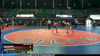 152 lbs Cons. Round 2 - Sam Barber, Springville vs Jacob Stokes, Leeds