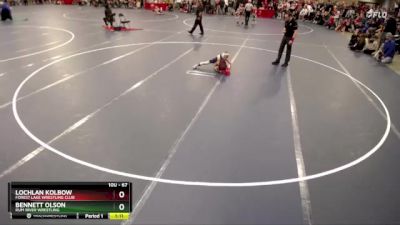 67 lbs Cons. Round 3 - Bennett Olson, Rum River Wrestling vs Lochlan Kolbow, Forest Lake Wrestling Club