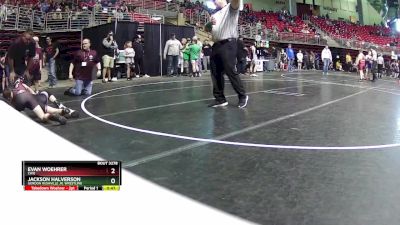 85 lbs Semifinal - Evan Woehrer, CWO vs Jackson Halverson, Gordon Rushville Jr. Wrestling