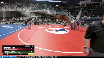 53 lbs Semifinal - Greysen Seim, Douglas Wrestling Club vs Gabriel Ryan, Thermopolis Wrestling Club