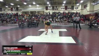 130 lbs Cons. Round 2 - Melanie Bruesewitz, Osage vs Payton Lefevere, Vinton-Shellsburg