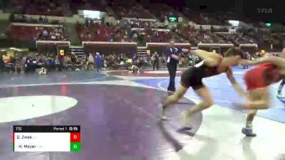 170 lbs Semifinal - Hugh Meyer, Dickinson Wrestling Club vs Drew Zwak, Bishop Ryan