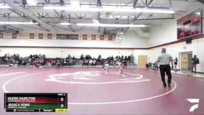 102-109 lbs Round 2 - Alexis Hazelton, Sacramento City College vs Jessica Hong, Cerritos College