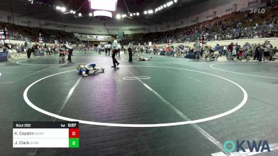 46 lbs Consi Of 16 #2 - Kyson Copelin, Newkirk Takedown vs Jayce Clark, Division Bell Wrestling