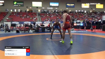 79 kg Quarters - GENO MORELLI, Nittany Lion Wrestling Club vs Muhamed Mcbryde, Bulls Wrestling Club