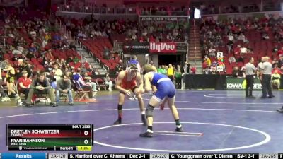 2A-113 lbs Cons. Round 5 - Ryan Bahnson, West Lyon vs Dreylen Schweitzer, Carroll