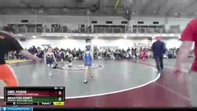 53 lbs Cons. Round 3 - Abel Hodge, Rhyno Academy Of Wrestling vs Braxton Kreft, Prodigy Wrestling Club