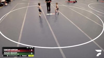 43-46 lbs Cons. Round 1 - Roman Graham, Zimmerman Wrestling Club vs Sawyer Horton, Centennial Youth Wrestling