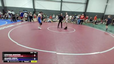 175 lbs Cons. Semi - Stryker Simmons, Reality Sports Wrestling Club vs Keagen Gress, Braves Wrestling Club