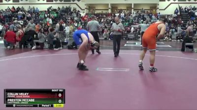 215 lbs Round 1 - Collin Velky, Prairie, Cedar Rapids vs Preston McCabe, Crestwood, Cresco