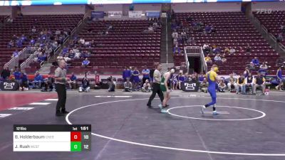 121 lbs Round Of 16 - Brock Holderbaum, Chestnut Ridge vs Jackson Rush, West Perry