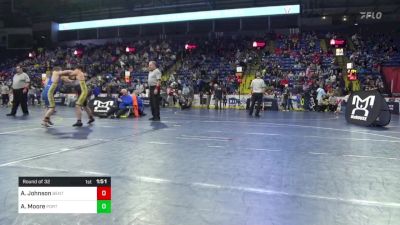 150 lbs Round Of 32 - Alden Johnson, Bentworth vs Aaron Moore, Port Allegany