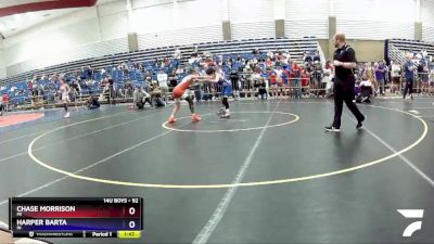 92 lbs Cons. Round 1 - Chase Morrison, MI vs Harper Barta, IN