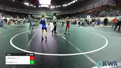 61 lbs 3rd Place - Jude Brunson, Hilldale Youth Wrestling Club vs Ryleigh Dover, Noble Takedown Club