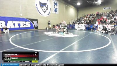 101 lbs Quarterfinal - Brenda Nunez, Buchanan vs Celia Esquivel, Tehachapi