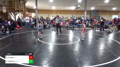 I 80 lbs Round Of 16 - David Krantz, Pittston vs Oliver Walburn, Watsontown