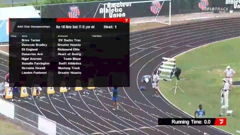 Youth Men's 100m, Finals 1 - Age 17-18