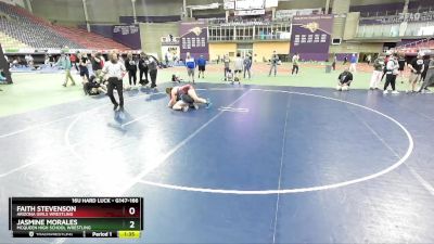 G147-166 lbs Round 2 - Jasmine Morales, McQueen High School Wrestling vs Faith Stevenson, Arizona Girls Wrestling