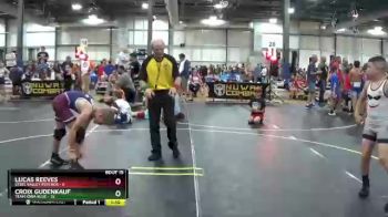 96 lbs Round 5 (6 Team) - Croix Gudenkauf, Team Iowa Blue vs Lucas Reeves, Steel Valley Psychos