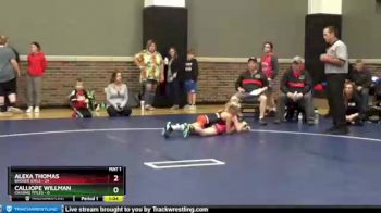 73 lbs Round 3 (12 Team) - Alexa Thomas, Badger Girls vs Calliope Willman, Chasing Titles