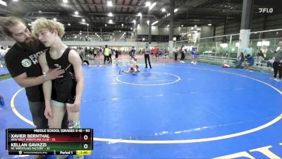 90 lbs Champ. Round 3 - Xavier Bernthal, New Kent Wrestling Club vs Kellan Gavazzi, NC Wrestling Factory