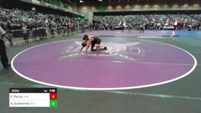 150 lbs Round Of 16 - Ethan Parco, Los Gatos vs Ayden Ducharme, Vacaville