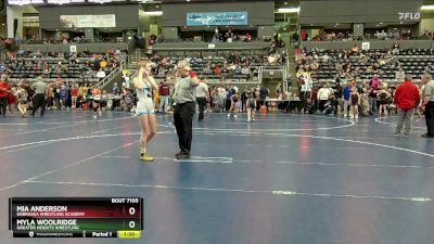 115 lbs Cons. Round 5 - Myla Woolridge, Greater Heights Wrestling vs Mia Anderson, Nebraska Wrestling Academy