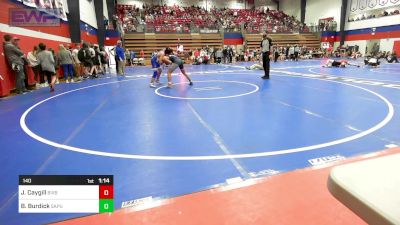 140 lbs Round Of 16 - Julius Caygill, Bixby Boys vs Breylon Burdick, Sapulpa High School