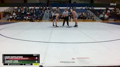 157 lbs Finals (2 Team) - Cavin Napoletano, Pennsylvania College Of Technology vs Cannon Long, Shenandoah University