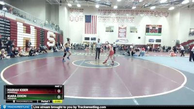 145 lbs Quarterfinal - Mariah Kiser, Homedale vs Kiara Dixon, Meridian