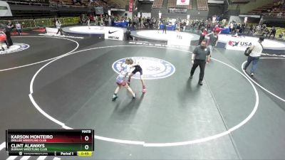 74 lbs Cons. Round 6 - Clint Alaways, Durham Wrestling Club vs Karson Monteiro, Driller Wrestling Club