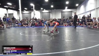 92 lbs Quarterfinals (8 Team) - Bryson Coyer, Michigan Blue vs Michael Baxter, Washington