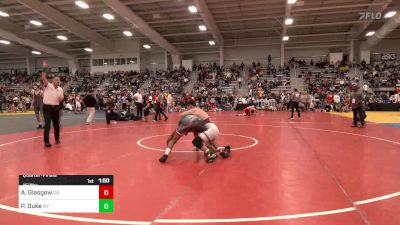 152 lbs Quarterfinal - Antoine Glasgow, GA vs PJ Duke, NY