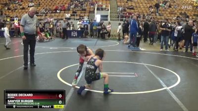 54 lbs 1st Place Match - Sawyer Burger, Mentor Youth Wrestling Club vs Bodee Deckard, Storm